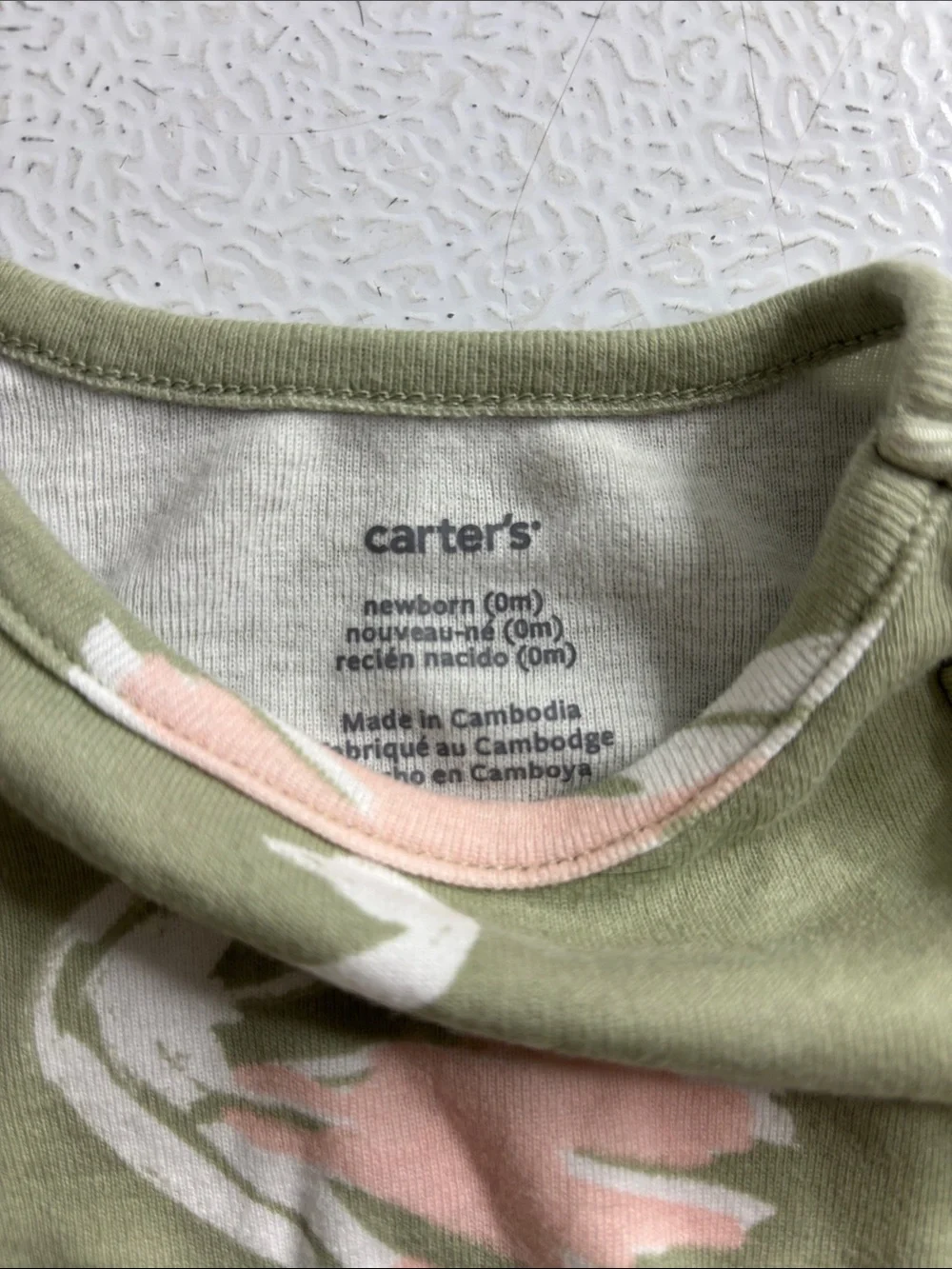 495 - Carter's Pink and Rust Floral Baby Set